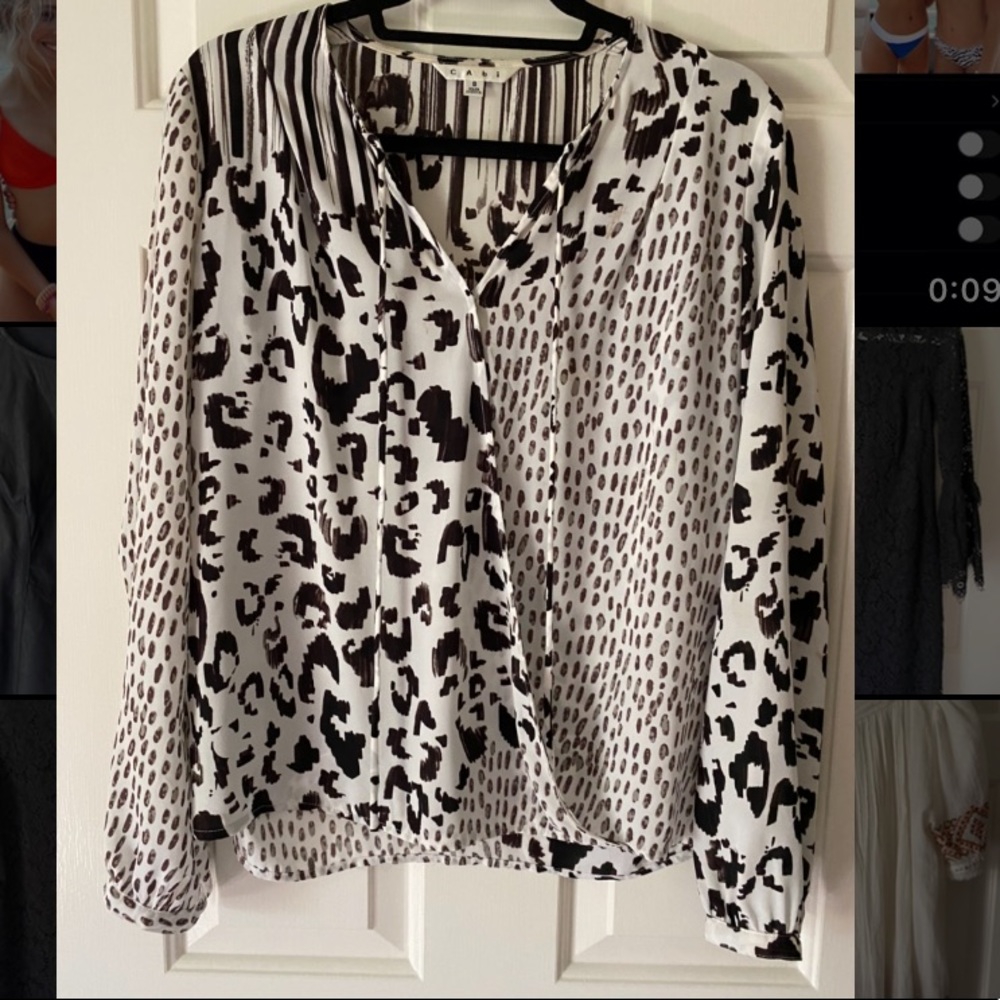 Vintage Cabi print blouse